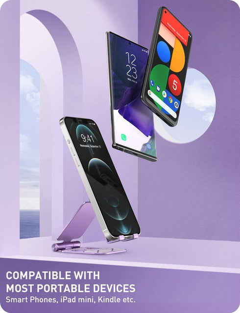 i-Blason Cell Phone Stand for Desk, Cell Phone Holder, Fits All Smart Phones, iPhone 16 15 14 13 Pro Max, Foldable Phone Stand Holder, Purple...
