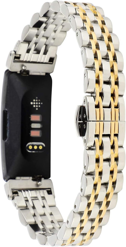 Chofit Metal Bracelet Compatible with Fitbit Inspire/Inspire HR/Inspire 2 Bands, Stainless Steel Replacement Strap Wristband Accessories for Inspi...