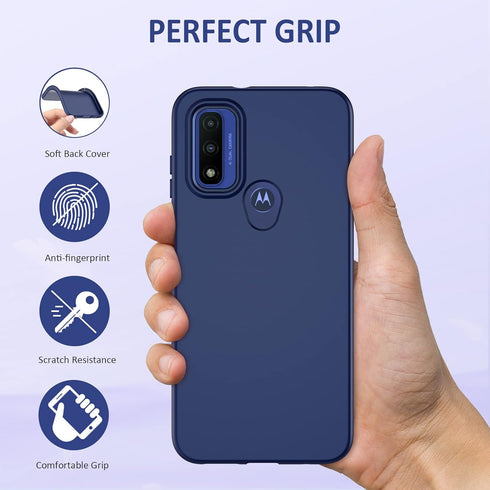 PUJUE for Motorola Moto-G Pure Phone Case: G Play 2023 | G Power 2022 Silicone Matte Case 360 Full Protection - Rugged Bumper Sturdy Shockproof Pr...