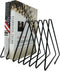 Book Organizer Magazine Holder, Desktop File Sorter Organizer Bookshelf Bookends Book End, Telescopic Bookend 7 Section (Black)...