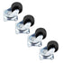 Luomorgo 1 inch Dia Swivel Caster Wheels Rubber Base with Rectangle Top Plate & Bearing Heavy Duty 8pcs...