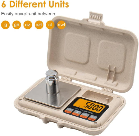 Gram Scale for Food,300g/0.01g Digital Weight Grams and Ounces,Mini Pocket Scale with LCD Display,Tare for Jewelry,Coins,Power,Herbs,Spices,Kitche...