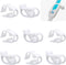 Plastic Tubing Clamps 1/4" - 1/2"OD Plastic Hose Clamp Adjustable Flow Control Pinch Valve Shut Off for Laboratory Use-White 8PCS...