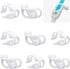 Plastic Tubing Clamps 1/4" - 1/2"OD Plastic Hose Clamp Adjustable Flow Control Pinch Valve Shut Off for Laboratory Use-White 8PCS...