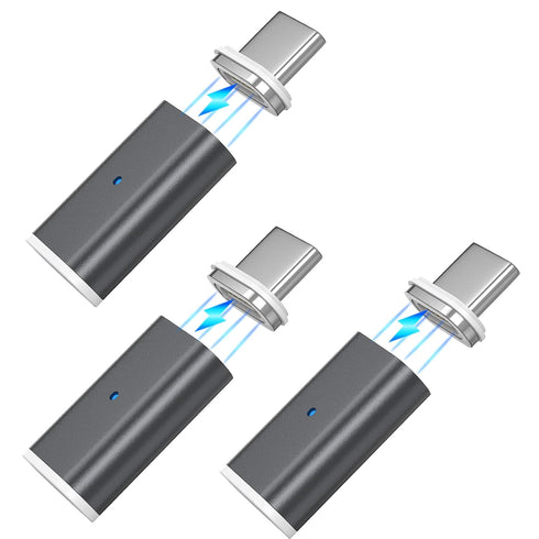N. NETDOT Gen10 Magnetic Fast Charging USB-C to USB-C Adapter Converter Compatible with Type-c Smartphones (3 pack black)...
