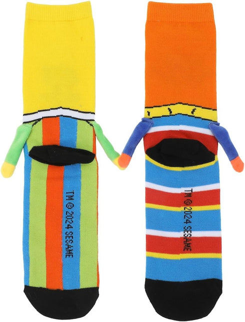 Sesame Street Bert & Ernie Women's Casual Crew Socks With 3D Arms & Magnetic Hands...