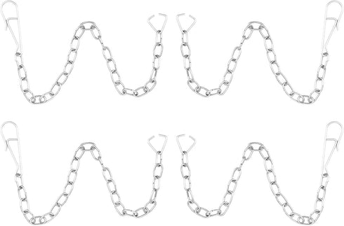 Stainless Steel Toilet Flapper Lift Chain - 4 Pack, Fits Most Flappers, Easy Replacement for Toilet Handle - Silver...