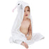 MICHLEY Animal Face Hooded Baby Towel Cotton Bathrobe for Boys Girls 0-6 Year White...