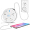 Retractable Extension Cord Power Strip: 6ft Extension Cord Surge Protector with 4 Outlets 2 Smart USB Ports and Hook - Portable Travel Power Strip...