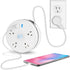 Retractable Extension Cord Power Strip: 6ft Extension Cord Surge Protector with 4 Outlets 2 Smart USB Ports and Hook - Portable Travel Power Strip...