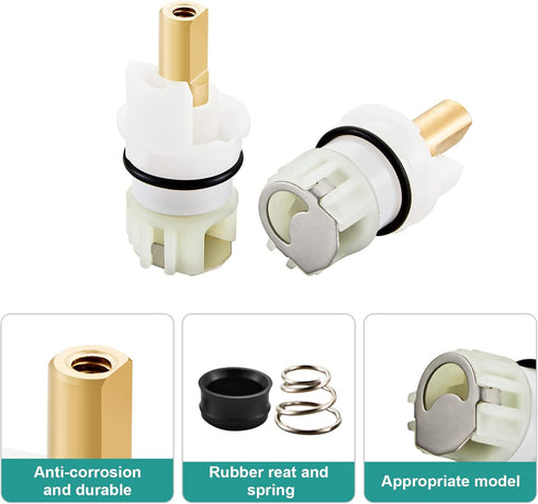 RP25513 faucet stem assembly, Replacement Kit for two handle faucet repair kit, Includes RP4993 Seats and Springs, 4 Pack...