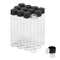 30ml Clear Glass Vials with Screw Caps and Plastic Stoppers, Small Liquid Sample Vial, Test Tubes, Leak-Proof Vial, 12PCS...