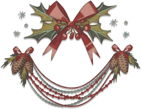 Sizzix Thinlits Die Set 10 Pack Deck the Halls Colorize by Tim Holtz, Multicolor...