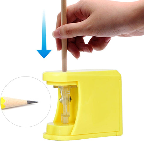 Pencil Sharpener,Electric Pencil Sharpener Kids Friendly Pencil Sharpeners Battery Operated Heavy Duty Classroom Pencil Sharpeners Yellow,for Colo...