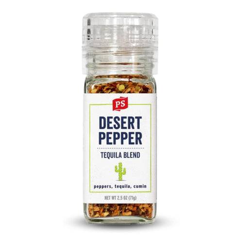 PS Seasoning Desert Pepper- Tequila Blend Seasoning Grinder for Chicken, Pork, Shrimp & Rice, Essential Blend Seasoning with Peppers, Tequila, and...