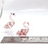 Flamingo Miniature Figurines Animals Hand Painted Blown Glass Art Bird Collectible Gift Decorate (2 Red White)...