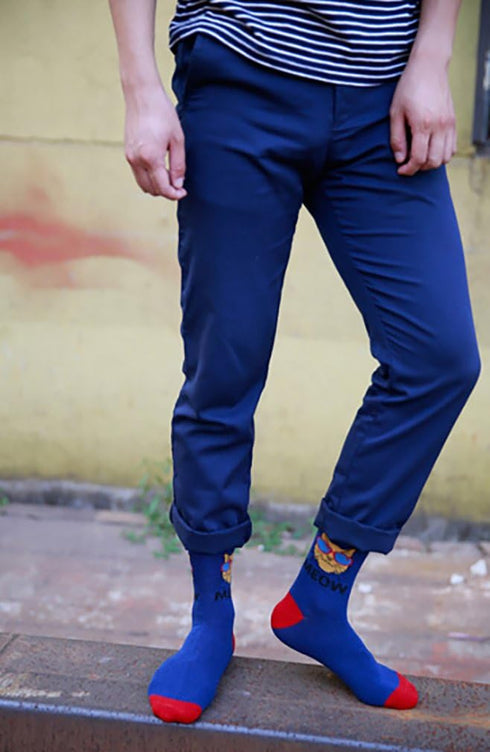 Men's 5 Packs Fun Crazy Animal Cotton Casual Crew Socks...