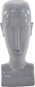 Deco 79 Ceramic People Face Sculpture, 5" x 5" x 13", Gray...
