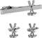 Golf Symbol Silver Pair of Cufflinks & Tie Bar Clip...