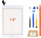 for iPad Mini 1/iPad Mini 2 Screen Replacement,A1432 A1454 A1455 A1489 A1490, Touchscreen Digitizer (White), with Home Button, Full Repair Kit...