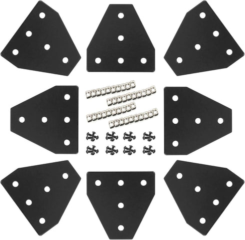 2020 Aluminum Extrusion Connector Bracket Set Included 8PCS joint Plates,1Pcs M3 Wrench,40Pcs M5 T-slot Nuts and 40Pcs M5x8mm Hex Socket Cap Screw...