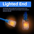 6 FT Outdoor Extension Cord with Lighted End - 12/3 Gauge Heavy Duty Extension Cord, 3 Prong Grounded Power Extension Cord, Blue, 15 AMP, SJTW...