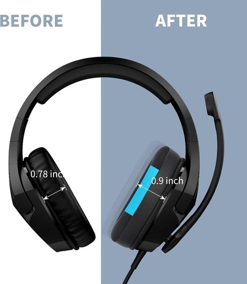 replacement cooling-gel ear pads for HyperX Cloud 1/2?Alpha,Alpha S/cloud Flight/Flight S/stinger?stinger S?stinger core/High-density, shock-absor...