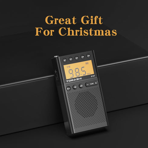AM FM Portable Radio Portable Radio with Loud Speaker, Headphone Jack, 2AAA Battery Operated Radio for Long Range Reception Large LCD Screen, Digt...