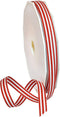 Morex Ribbon Striped Polyester Grosgrain Ribbon, Party Decorations, Gift Wrapping, Fun Patterns, 3/8" by 20 yd., Red...