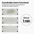 Instant Dry Sink Caddy Kitchen Sink Organizer, Quick Drying Diatomaceous Earth Stone Sink Tray Sponge Holder Soap Dish, Bathroom Countertop Vanity...