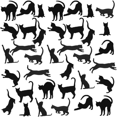 Grenerics Black Cat Wall Stickers for Kids Cat Wall Decals Bedroom Cat Vinyl Sticker Wall Art Stickers 36PCSby Baryuefull...