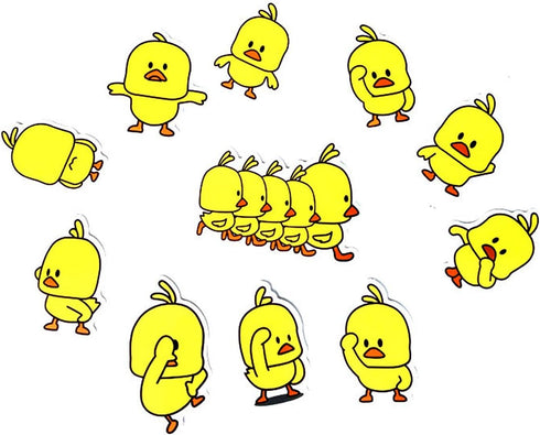 Lovely Little Yellow Duck Stickers 30pcs Decals for Laptops Water Bottles Toys and Gifts for Teens,Girls,Perfect for Laptop,Phone,Skateboard,Trave...