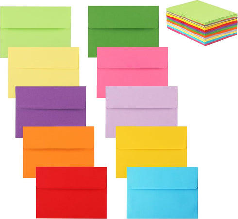 50 pack 4x6 Envelopes,A6 Invitation Envelopes 6.5 x 4.75 For 4x6 Cards- Peel & Press,Ideal for Invitations,Weddings,Parties,Greeting Cards,Photos(...