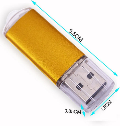 USB Flash Drives 2.0 Metal Key Pack of 5 Colors (512MB,Not GB,Smaller Than 1GB,Blank)...