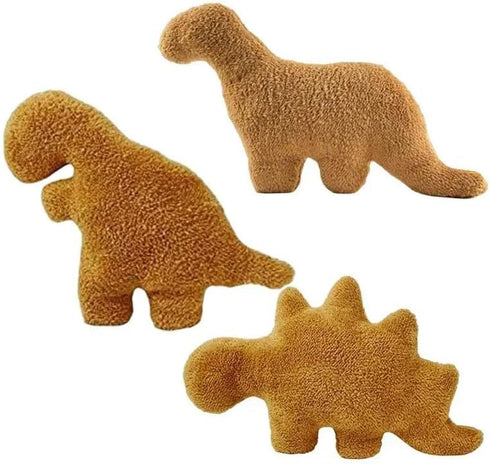 Dino Chicken Nugget Plush Toy - 45cm Large Soft Stuffed Dinosaur Pillow, PP Cotton-Filled Animal Shape Toy, Cute Plushies for Kids, Play and Decor...