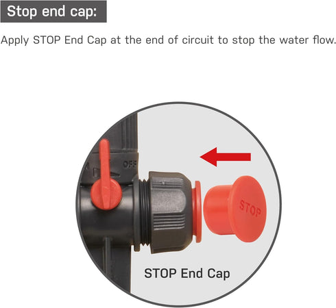 Eden DIY Garden Hose and Faucet Connector - 10-Piece Set (Model#99910), Red, Black...
