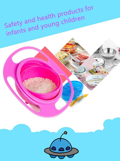 360 Spill Resistant Gyro Bowl with Lid?pink?...