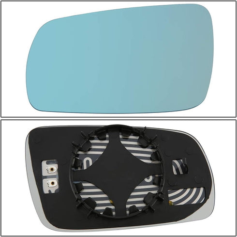 DNA Motoring OEM-MG-0372 3B1857521AA OE Style Left Side Heated Mirror Blue Glass Compatible with 99-06 Volkswagen Golf / 06 GTI / 99-05 Jetta / 98...