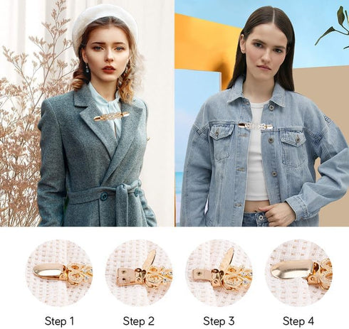 Dress Clips Back Cinch,2 Pieces Cinch Clip, Sweater Shirt Clips, Shawl Clips for Women, Waist Cincher Clip Clothing Cinch Clip...