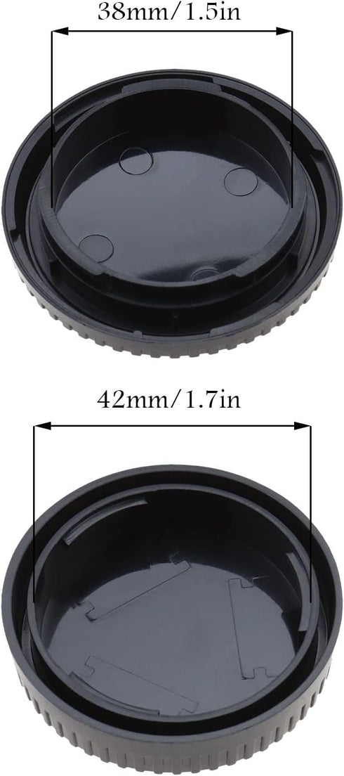 eMagTech 2 Sets Front Body Cap & Rear Lens Cap Cover Kit Compatible with Fuji X Mount DSLR Camera X-T4 X-T3 X-T2 X-T1 X-T30 X-T20 X-T10 X-H1 X-T20...