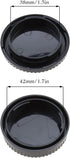 eMagTech 2 Sets Front Body Cap & Rear Lens Cap Cover Kit Compatible with Fuji X Mount DSLR Camera X-T4 X-T3 X-T2 X-T1 X-T30 X-T20 X-T10 X-H1 X-T20...