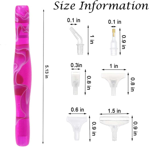 Diamond Painting Pen, Diamond Art Pen,5D Diamond Painting Art Pen Kit Tool Accessories, Diamond Painting Drill Pen Tip Head, Diamond Art Wax Clay ...