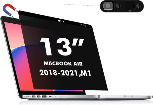 PYS macbook air 13 inch privacy screen Compatible with MacBook Air 13.3'(Released in 2018-2021: A1932,A2179,A2337)-Anti Glare?Webcam Cover Slider?...