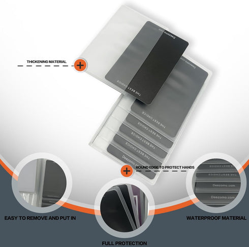 Set of 2 Plastic Wallet Insert for Credit Card, Men Wallets Trifold Vinyl Credit Card Sleeves Holder (Checkbook 6 Page)...