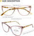 AQWANO Computer Oversized Reading Glasses Women Blue Light Blocking, Vintage Designer Cat Eye Readers Anti Eye Strain Glare UV Ray Eyeglasses, Cha...