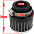 25mm Inlet Motorcycle Air Filter Replacement Cylindrical Intake Mesh Filter Accessory...