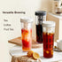 Giombrewsia Cold Brew Coffee Tumbler - Portable Travel Lid - 35oz/1L Capacity - PP Material with 350-Mesh Filter for Coffee, Tea, and Fruit Tea (W...
