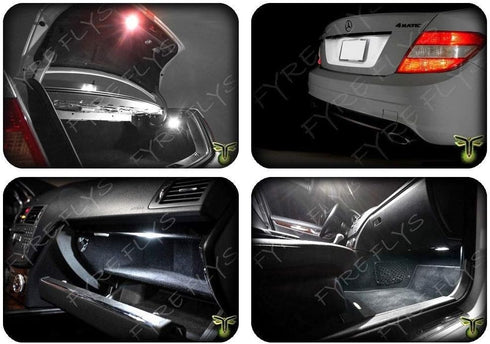 Fyre Flys 6 Piece White LED Interior Lights for 2016 2017 2018 2019 2020 2021 Honda Civic Super Bright 6000K 3014 Series SMD Package Kit with Map ...