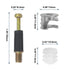 12 Set Cam Lock Screws, 35mm Cam Screws Cam Bolt Cam Lock Fasteners, 3 in 1 Cam Fitting Cam Connector Bolt Cam Dowel Cabinet Pre-Inserted Nut for ...