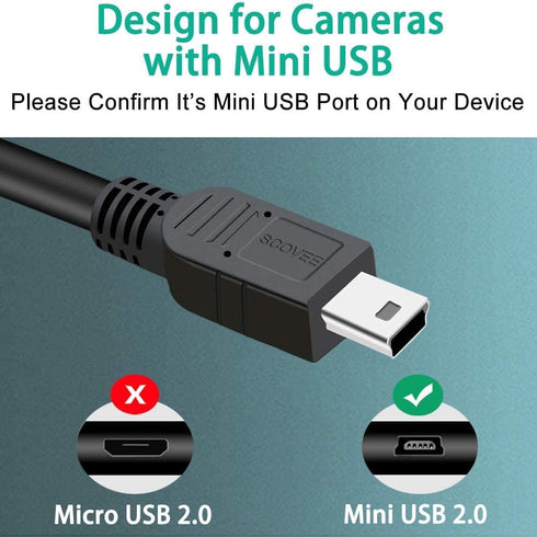 10FT Camera USB Cable Cord for Canon Rebel/PowerShot/EOS/DSLR/ELPH Digital Cameras, Transfer Wire Data Cable for Canon Rebel Camcorder,Vixia PC Co...